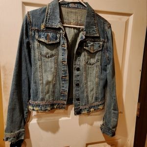 Demin jacket with bling-bling